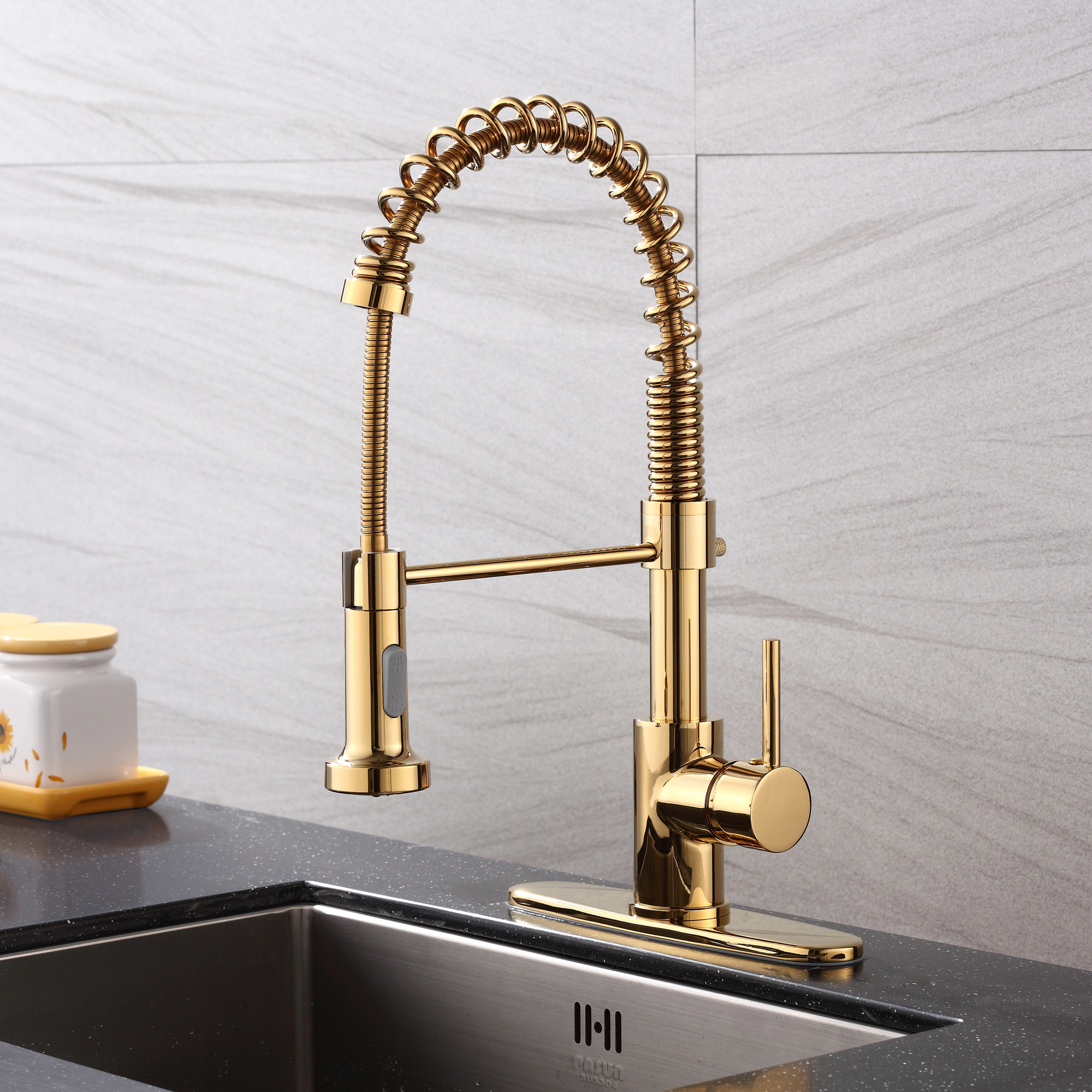 kitchen faucet brass silver black gold flexible pull out kitchen bar sink faucet pull down sprayer