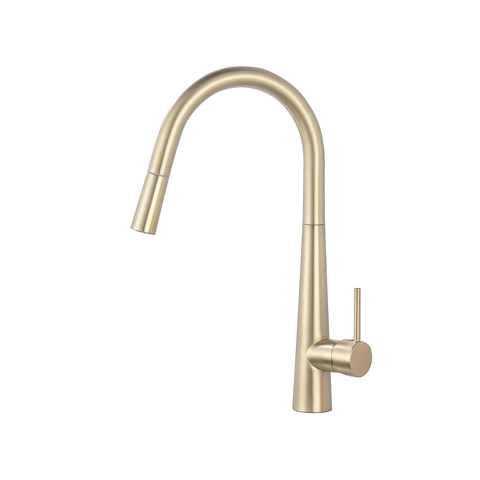 Kitchen Faucet with Sprayer Single Handle One Hole High Arc Flexible Hose Pull Out Kitchen Sink Faucets Cupc Pull Down Brass