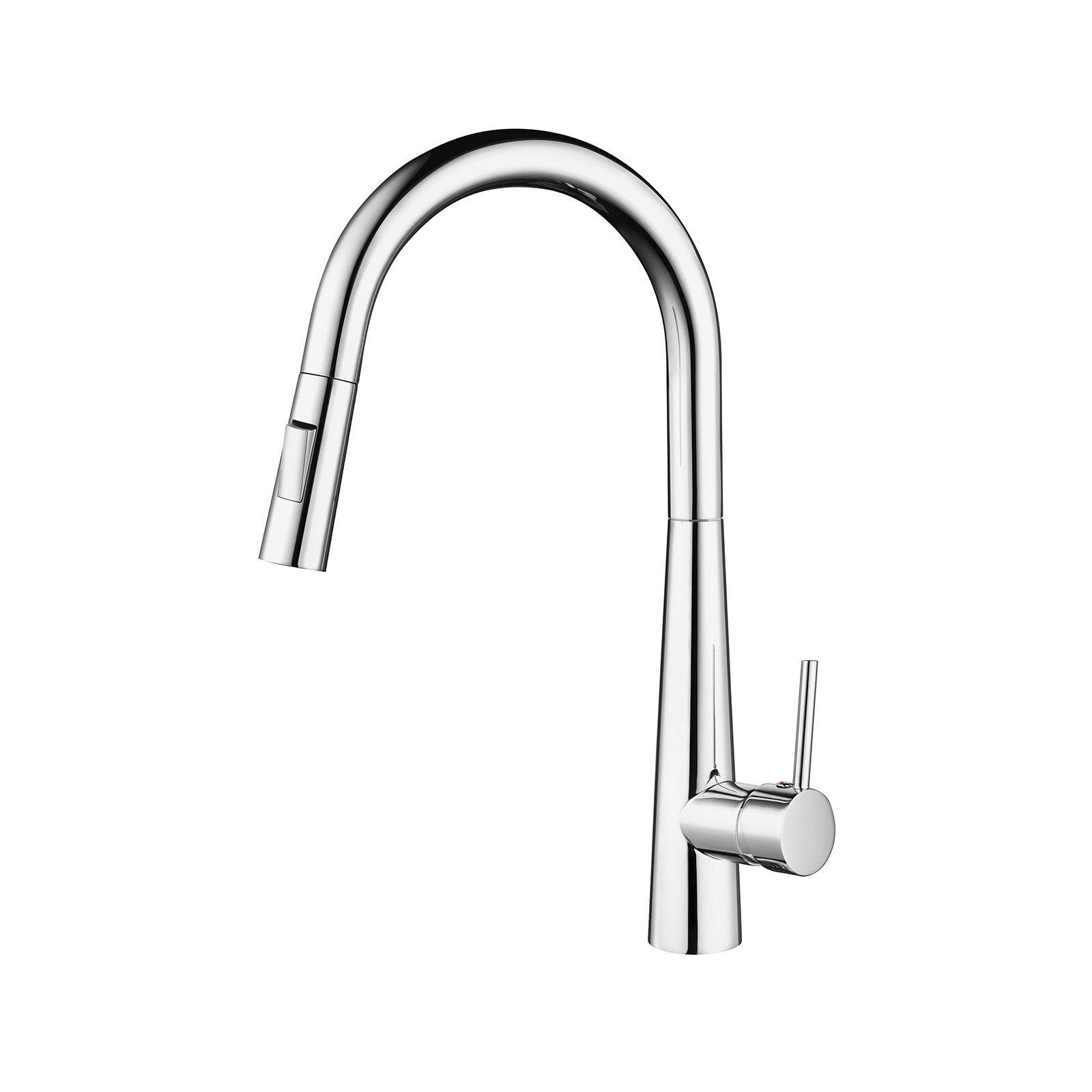 Kitchen Faucet with Sprayer Single Handle One Hole High Arc Flexible Hose Pull Out Kitchen Sink Faucets Cupc Pull Down Brass