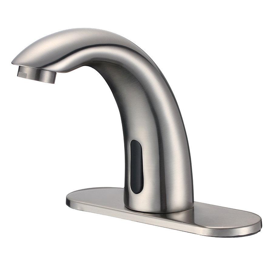 Cold and Hot Water touchless tap electrical smart bathroom faucet automatic sensor nickel Basin sink faucet