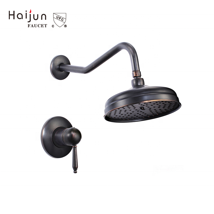 Haijun 3 Way Oil Rubbed Bronze Wall Mounted Thermostatic Shower Faucet Mixer Set