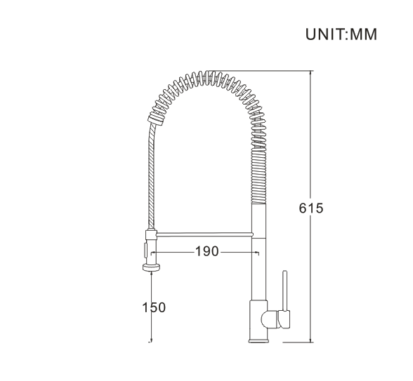 CUPC WATERMARK WELS 304 Stainless Steel Pull Down Sprayer Spring Kitchen Sink Faucet, Low Lead Commercial Kitchen Faucets