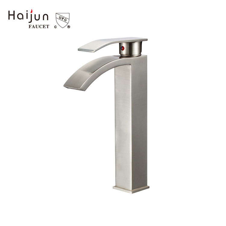 Upc Cupc Ce Single Handle Hole Chrome Waterfall Bathroom Basin Sink Tap Taps Mixer Faucet For Bathroom