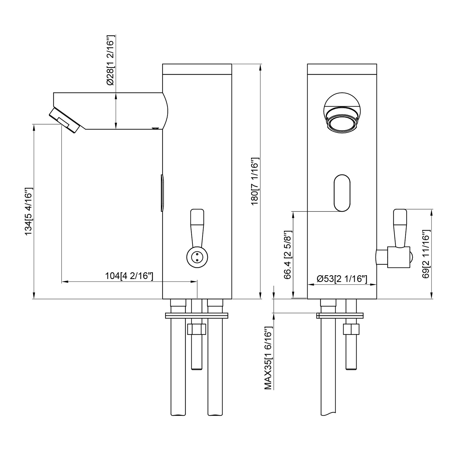 Factory Direct Lavatory Wash Hand Electronic Infrared Motion Automatic Sensor Faucet