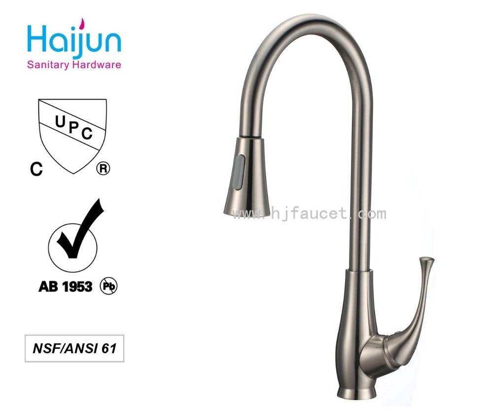 Haijun UPC Kitchen Faucet Tuscany pull out kitchen faucet with pull down sprayer