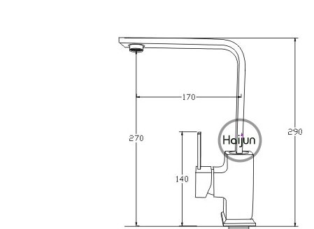 Watermark unique products 2017 Haijun China Factory Contemporary Retractable Long Neck Kitchen Faucet