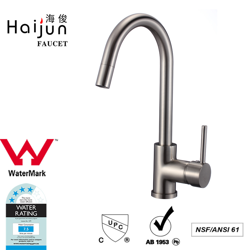 Watermark unique products 2017 Haijun China Factory Contemporary Retractable Long Neck Kitchen Faucet