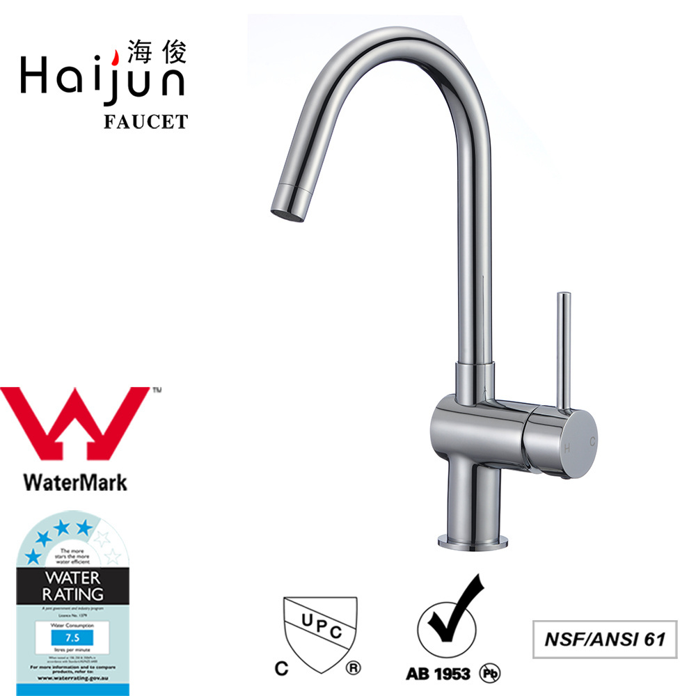 Watermark unique products 2017 Haijun China Factory Contemporary Retractable Long Neck Kitchen Faucet