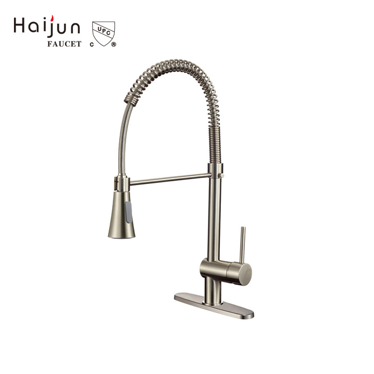 Kitchen Cabinets Design Faucet cUPC NSF Fitness Lead-free copper Durable pull down spring sink faucet kitchen faucet for usa