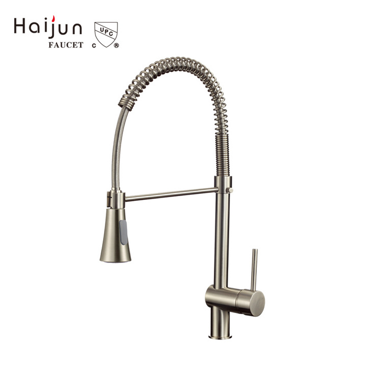 Kitchen Cabinets Design Faucet cUPC NSF Fitness Lead-free copper Durable pull down spring sink faucet kitchen faucet for usa