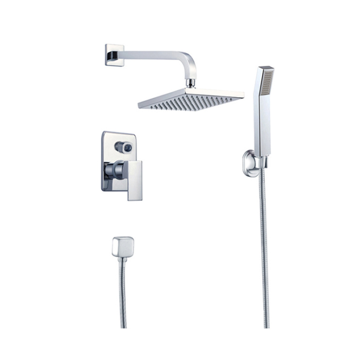 12 Inch rain Shower System Concealed Shower Mixer Chrome Bathroom Rainfall Bath & Shower Faucet Set