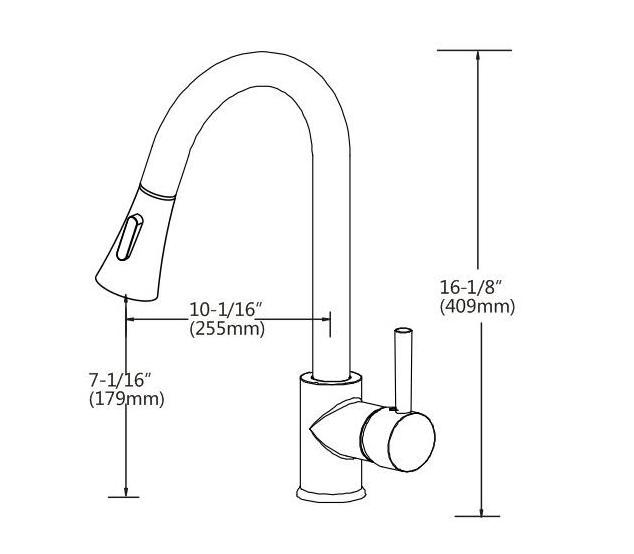 Hot Sale cUPC Kitchen FaucetSingle Handle High Arc Chrome Pull Out Sprayer Kitchen Faucet