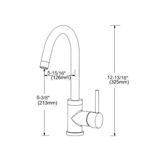 Black Bar Sink Faucet, Sink Faucet Single Hole for Bathroom Kitchen Small RV Campers Faucet