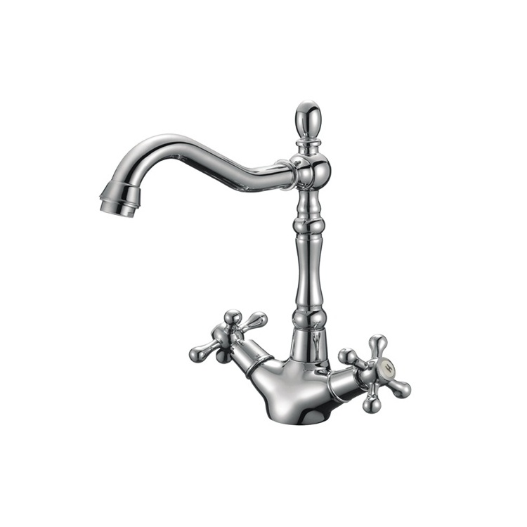 Hot Sale Deck Mounted Artistic Single Hole Water Saving Brass Basin Faucet