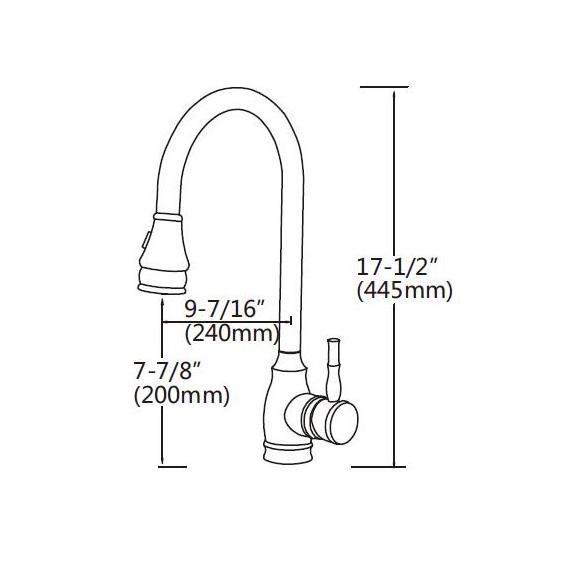 Promotional Item Single Lever Pull Down Bronze Sink Mixer Tap Faucet