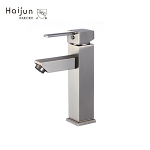 Sanitary Ware NSF Deck Mounted Brushed Nickle Basin Mixer Tap Faucet