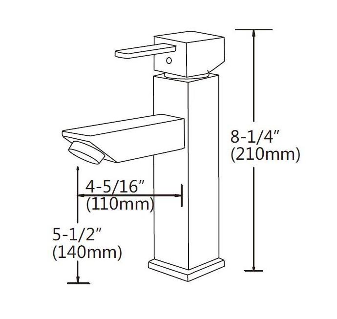 Sanitary Ware NSF Deck Mounted Brushed Nickle Basin Mixer Tap Faucet