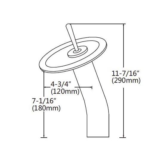 Bathroom basin vanities cabinet faucets High Quality single handle decked mounted Washing Glass waterfall Basin Faucet