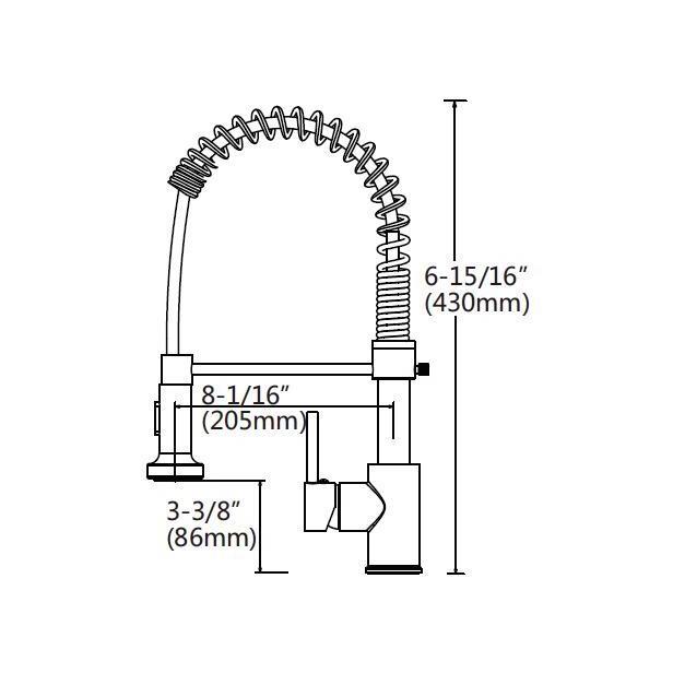 Single Handle High Arc Brushed Nickel Kitchen Faucet,Single Level Stainless Steel Kitchen Sink Faucets with Pull Down Sprayer