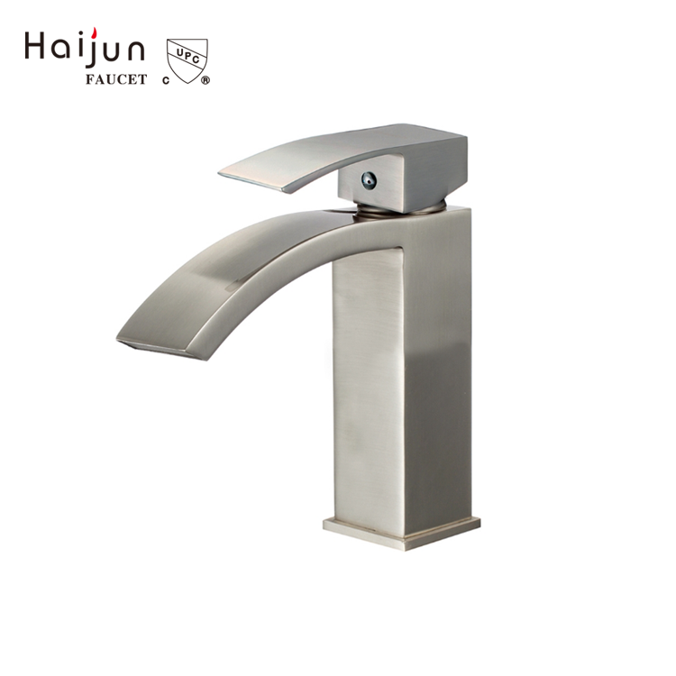 Upc Cupc Ce Single Handle Hole Chrome Waterfall Bathroom Basin Sink Tap Taps Mixer Faucet For Bathroom