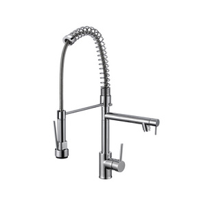 Commercial Pull Out Flexible Water Mixer 3 Way Pre Rinse Sink Taps Spring Kitchen Faucet with Pull Down Sprayer