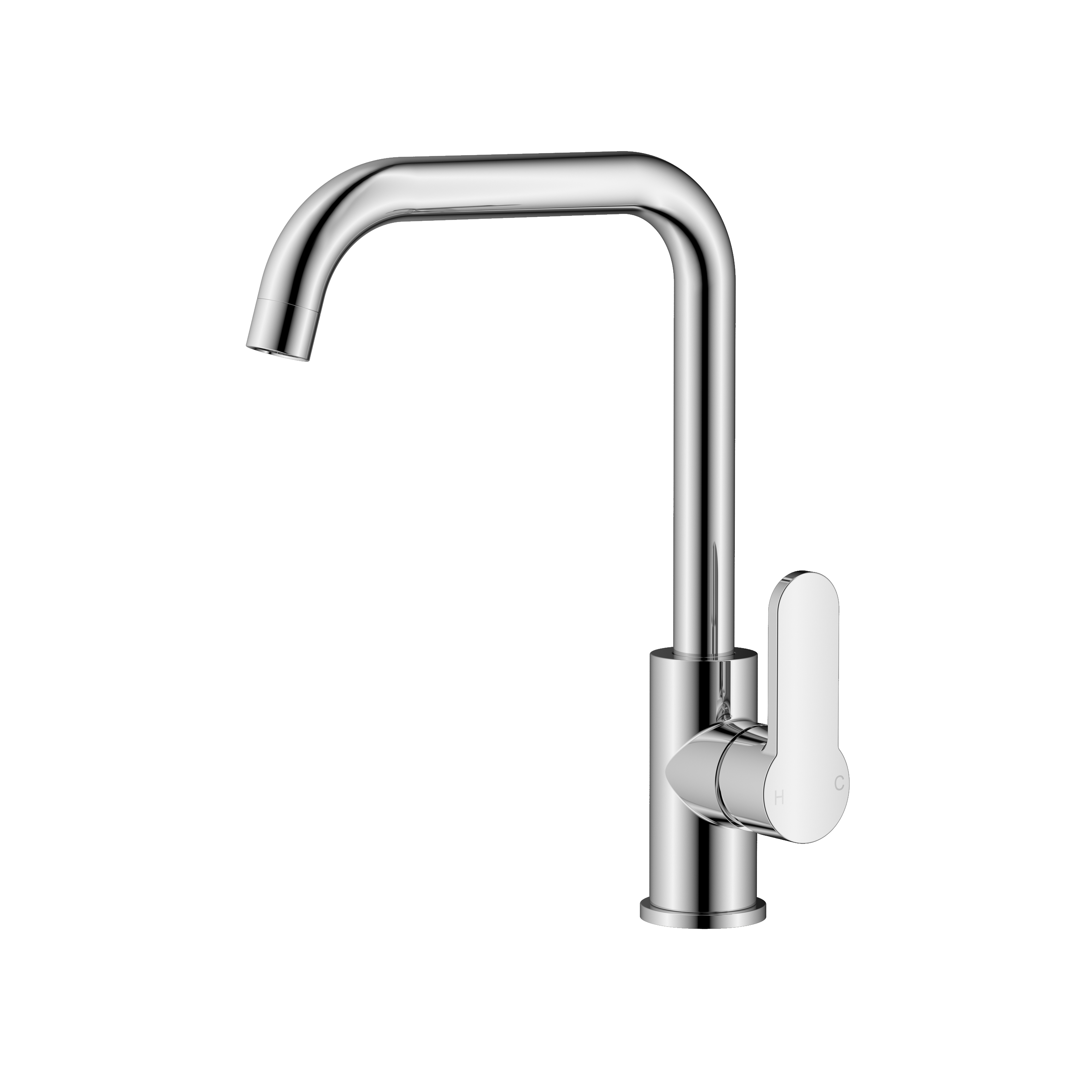 Tidjune Deck Mounted Single Handle Cold and Hot Faucets Brass Kitchen Faucets for Kitchen Rotatable Sink Tap Crane