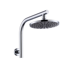 Bathroom Accessories Rain Shower Head Arm Wall Mounted High Pressure Stainless Steel 8" Rainfall Round Shower Head