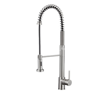 CUPC WATERMARK WELS 304 Stainless Steel Pull Down Sprayer Spring Kitchen Sink Faucet, Low Lead Commercial Kitchen Faucets