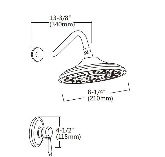 cUpc Shower Column Set Oil Rubbed Bronze Single Handle Thermostat Bath Bathroom Rain Shower Faucet