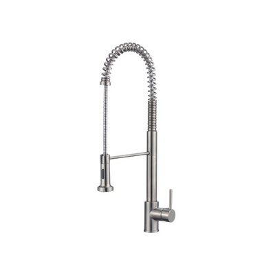 Modern rv Kitchen Faucet American cUPC Single Hole High Arc Single Handle Spring Kitchen Faucet with Pull Down Sprayer