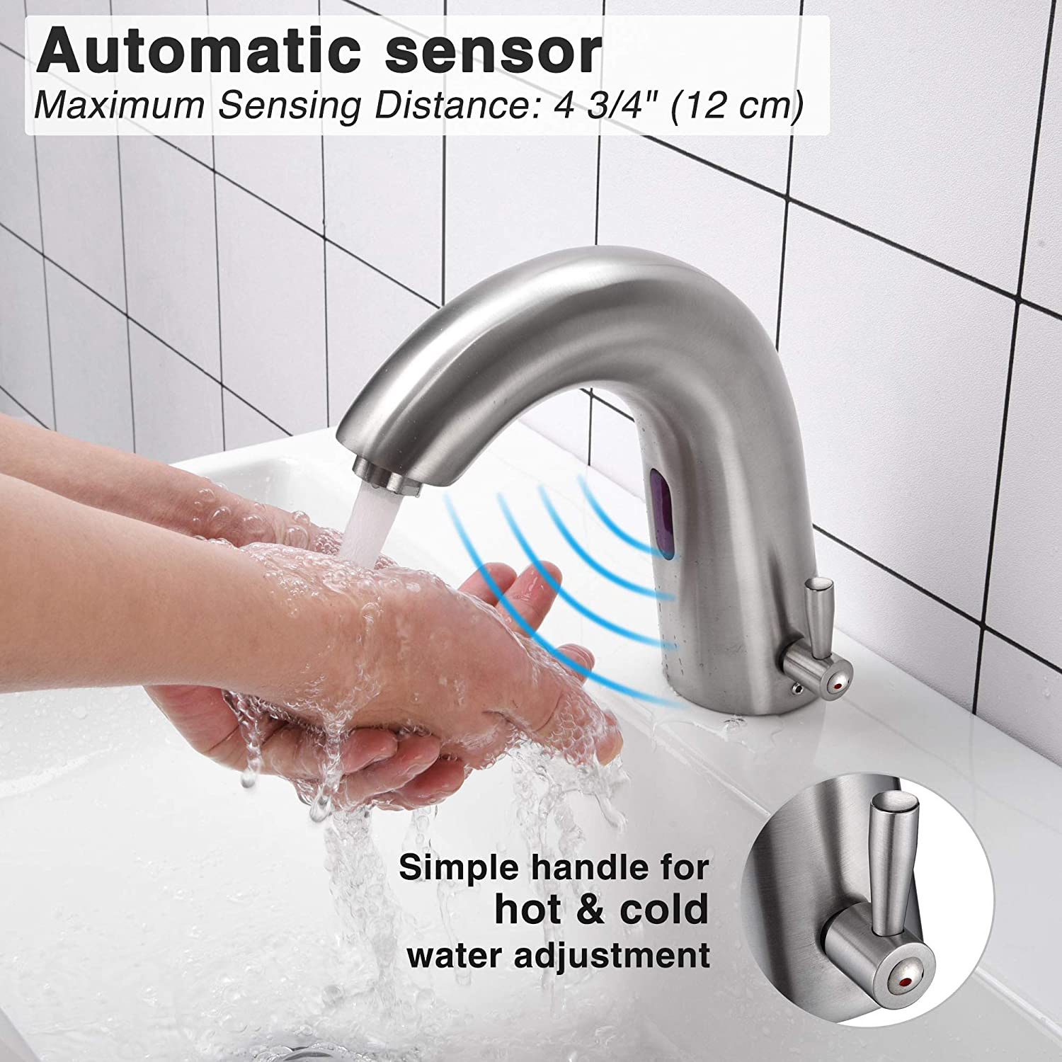 Electronic Infrared Motion Touchless Smart Wash Automatic Infrared Sensor Faucet Water Tap