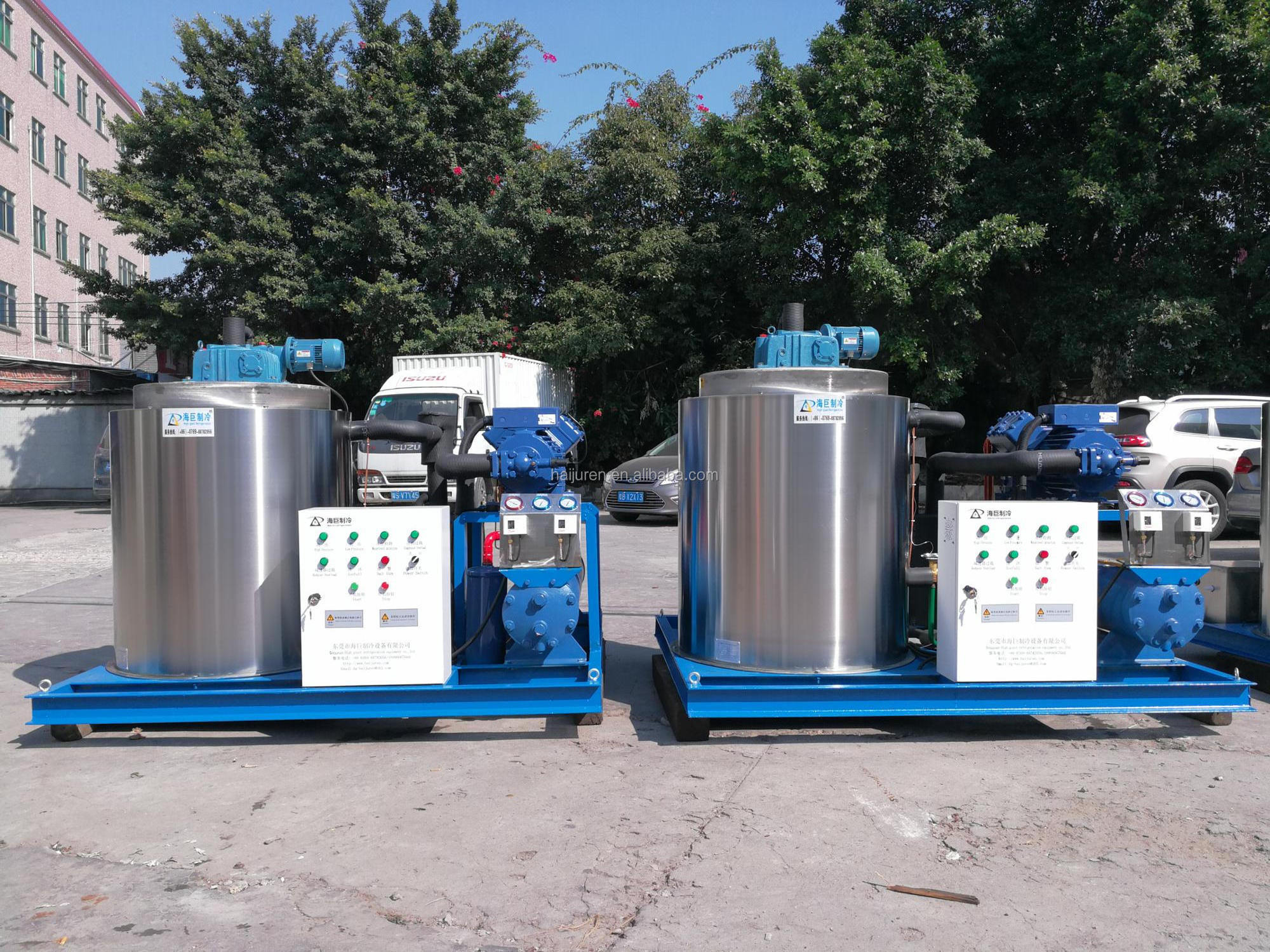 2018 ice machine for fishing boat Flake Ice Machine on boat 3 Ton 10 tons flake ice machine seawater industry for sales