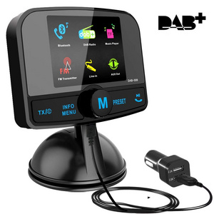 Factory OEM DAB adapter Bluetooth 4.2 car stereo 2.4" TFT color screen display dab radio with bluetooth FM DAB adapter with fm