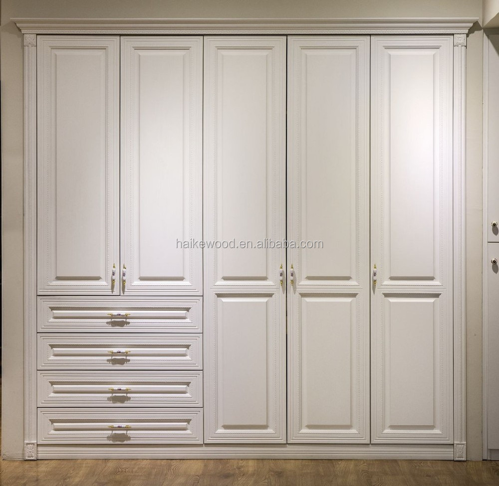 shaker style simple design double mirrored wardrobe closet