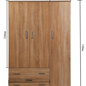 wardrobe armoire wooden closet clothes cabinet with lock and door for bedroom