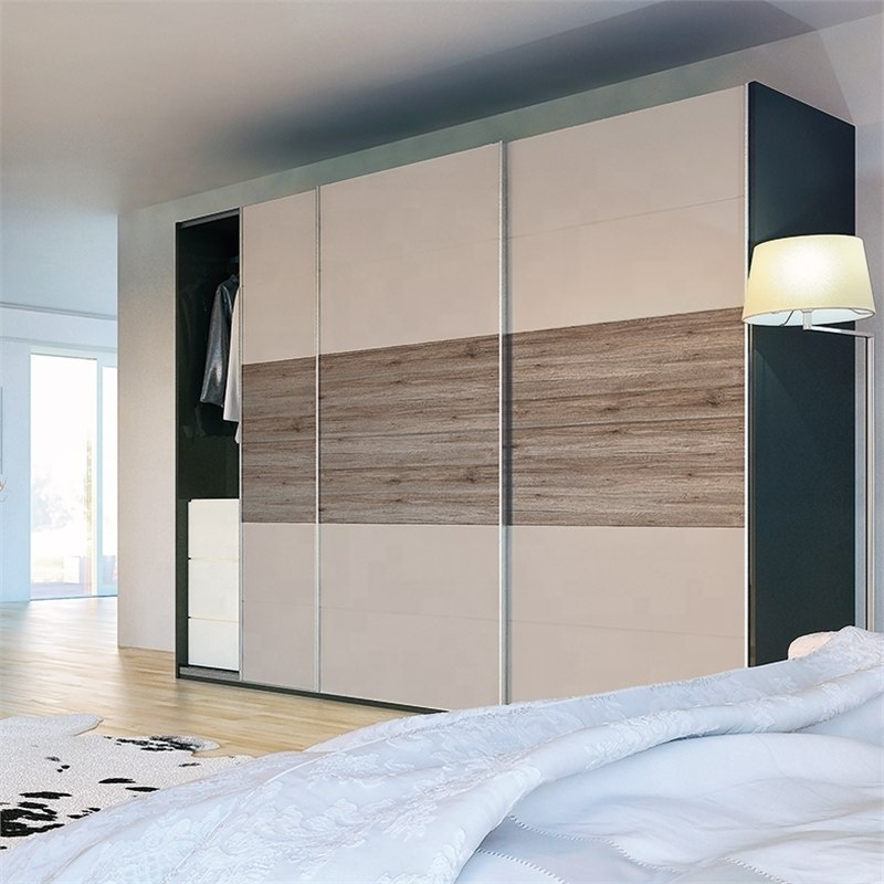 Open style solid wood wardrobe, bedroom hanging cabinet