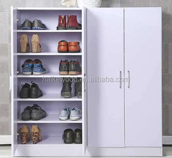 low price MDF wood corner shoes cabinet for storage