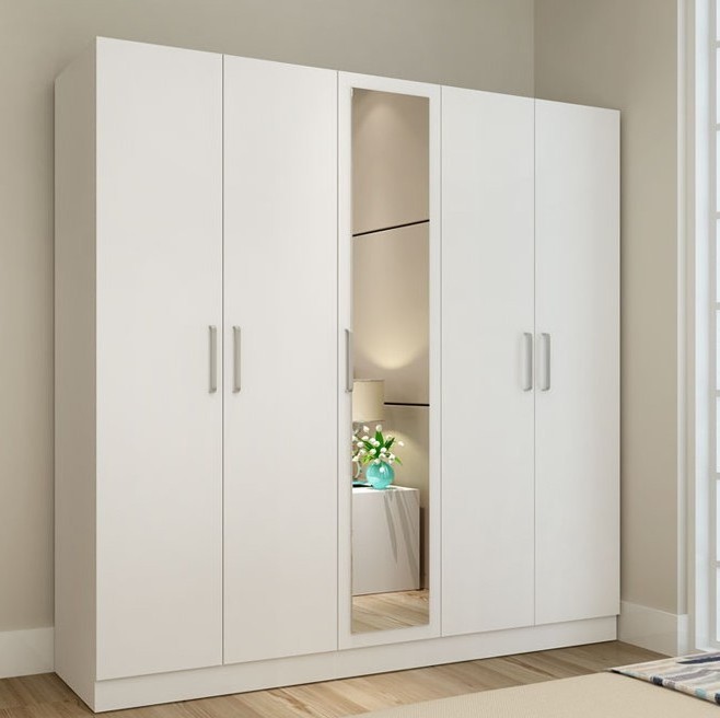 cheap price wardrobe closet with mirror doors wooden carcass