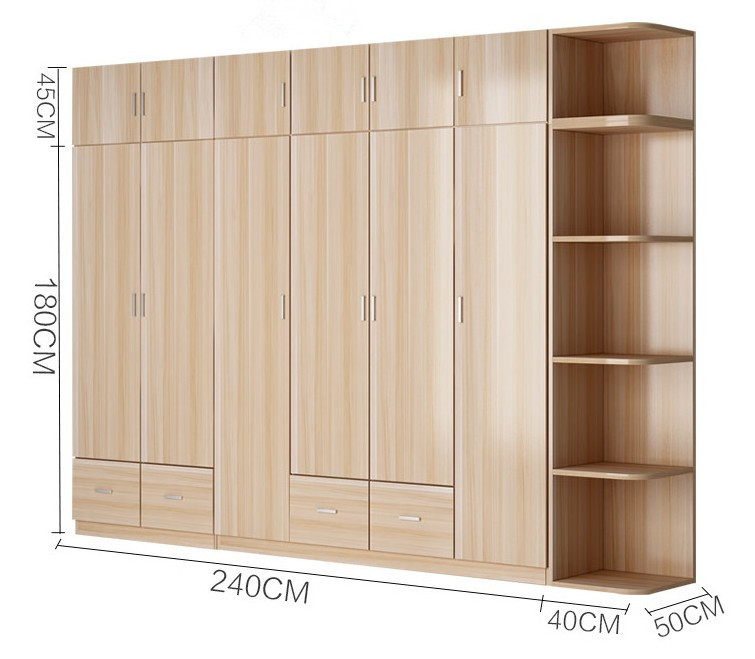 wooden clothes wardrobe movable armoire closet cabinet