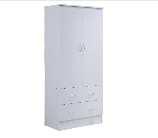 wardrobe with clothes rail,double doors and storage drawers,large space wardrobe chest storage organizer