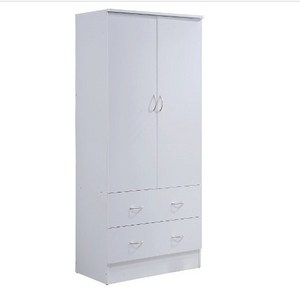 wardrobe with clothes rail,double doors and storage drawers,large space wardrobe chest storage organizer