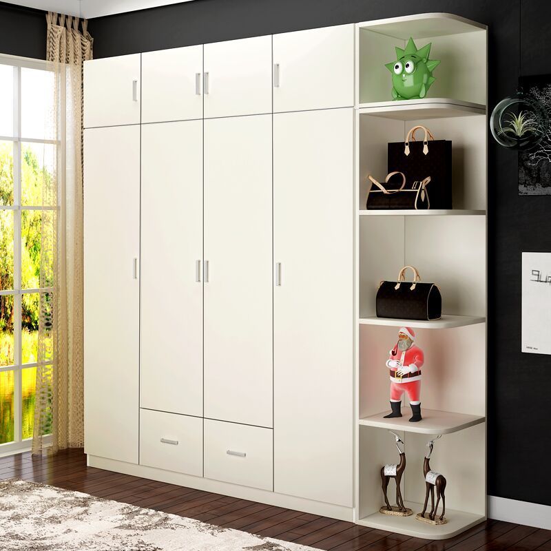 wooden clothes wardrobe movable armoire closet cabinet