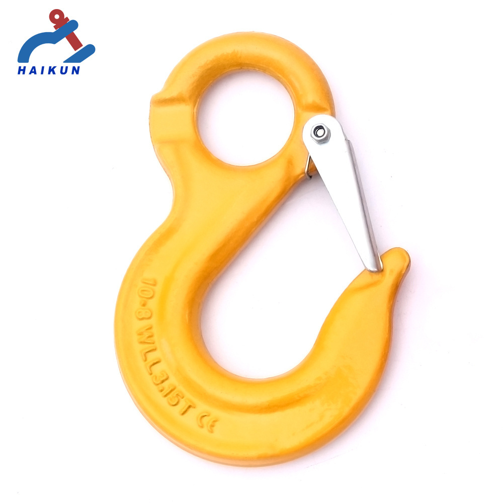 Haikun G80 Eye sling Hook W/ Latch / eye lifting hook