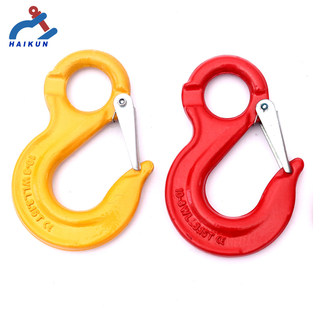 Haikun G80 Eye sling Hook W/ Latch / eye lifting hook