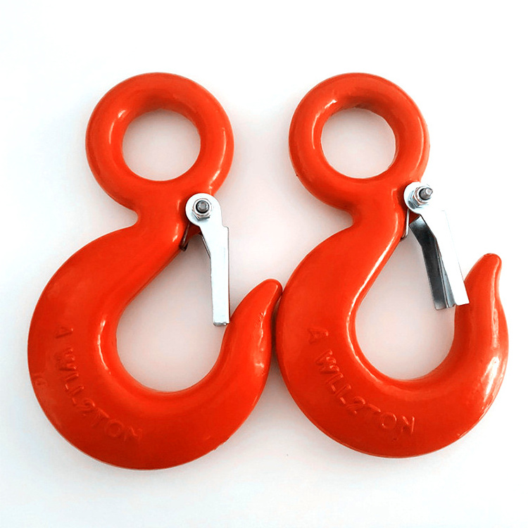 High Quality 320A 320C Alloy Steel Carbon Steel Forged Lifting Eye Hoist Hook With Latch