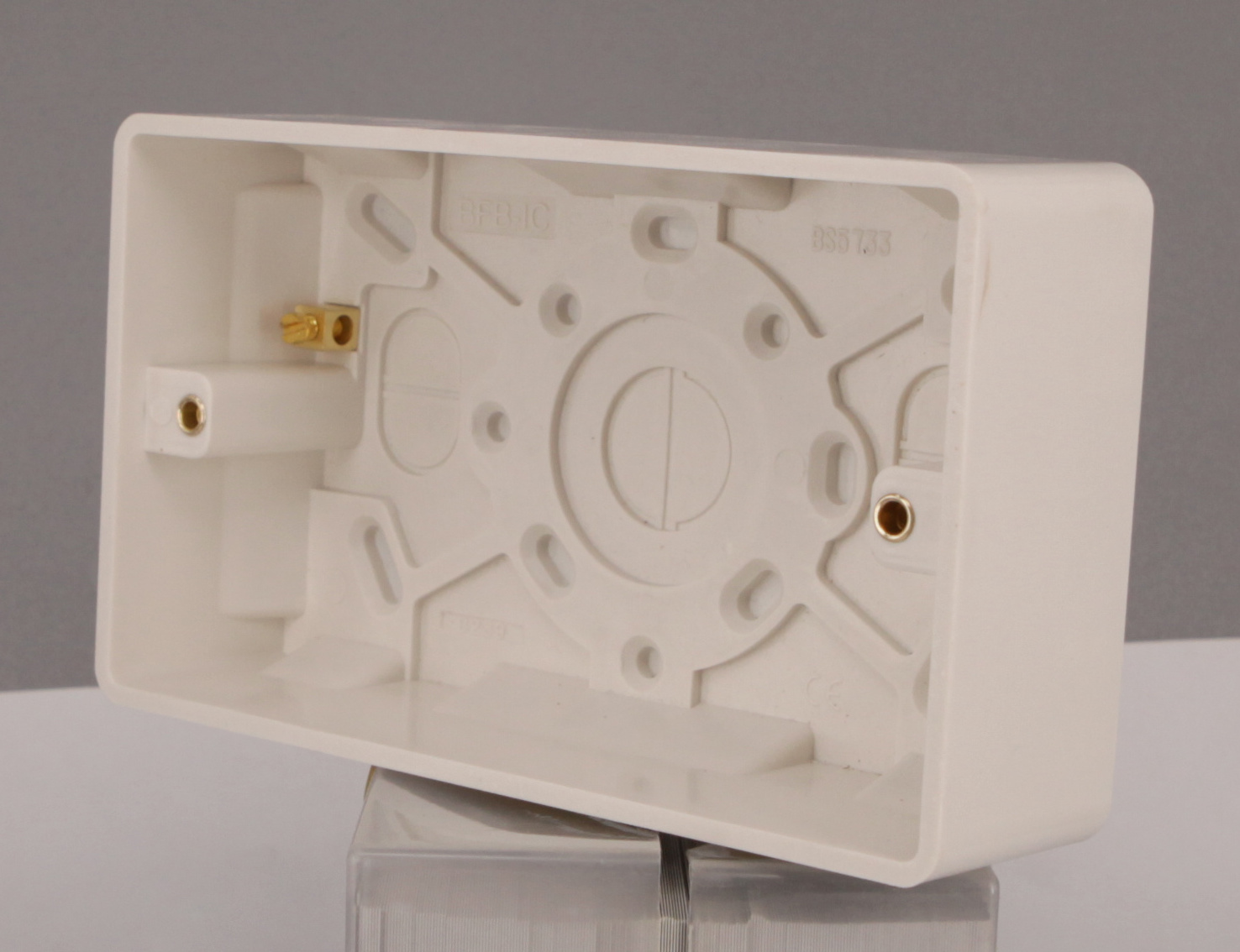 Wall electrical switch socket 2 gang back installation patress box