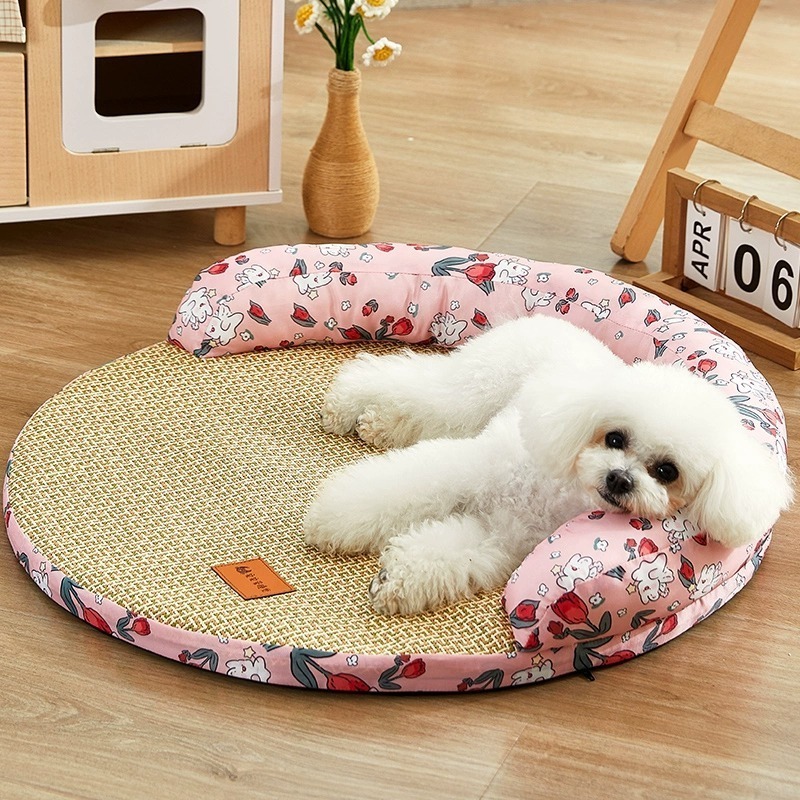 Wholesale Custom All Seasons Washable Breathable pet bed rattan for Summer Use