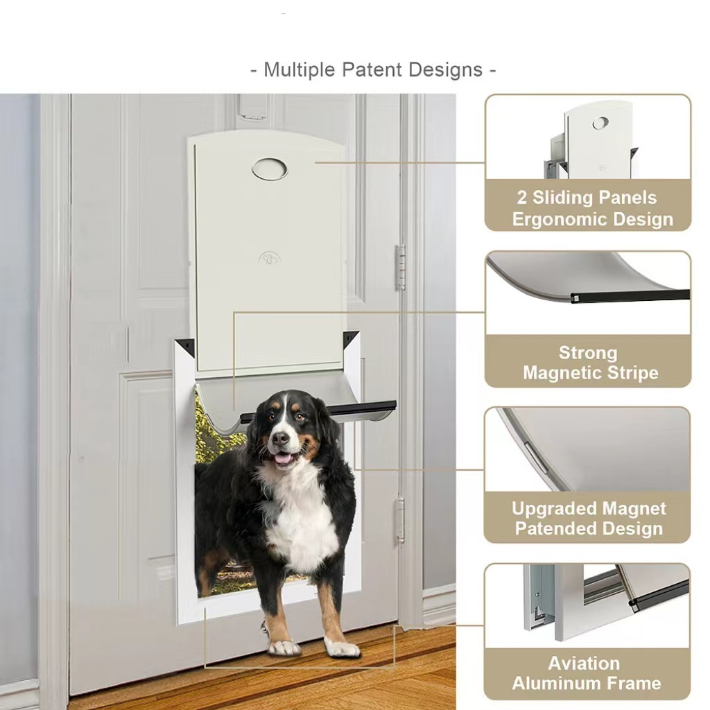 New Arrival Cat Flap Door Lightweight AluminumDog Door Replacement Flaps for Dog Cat Doors Compatible