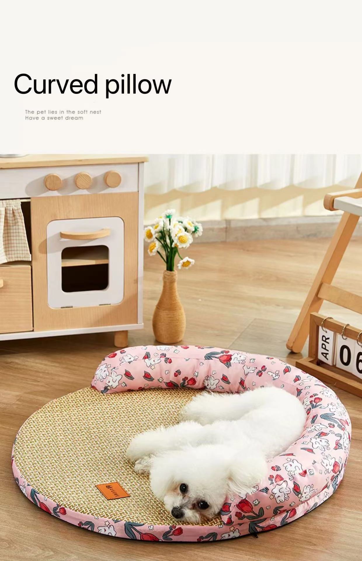 Wholesale Custom All Seasons Washable Breathable pet bed rattan for Summer Use