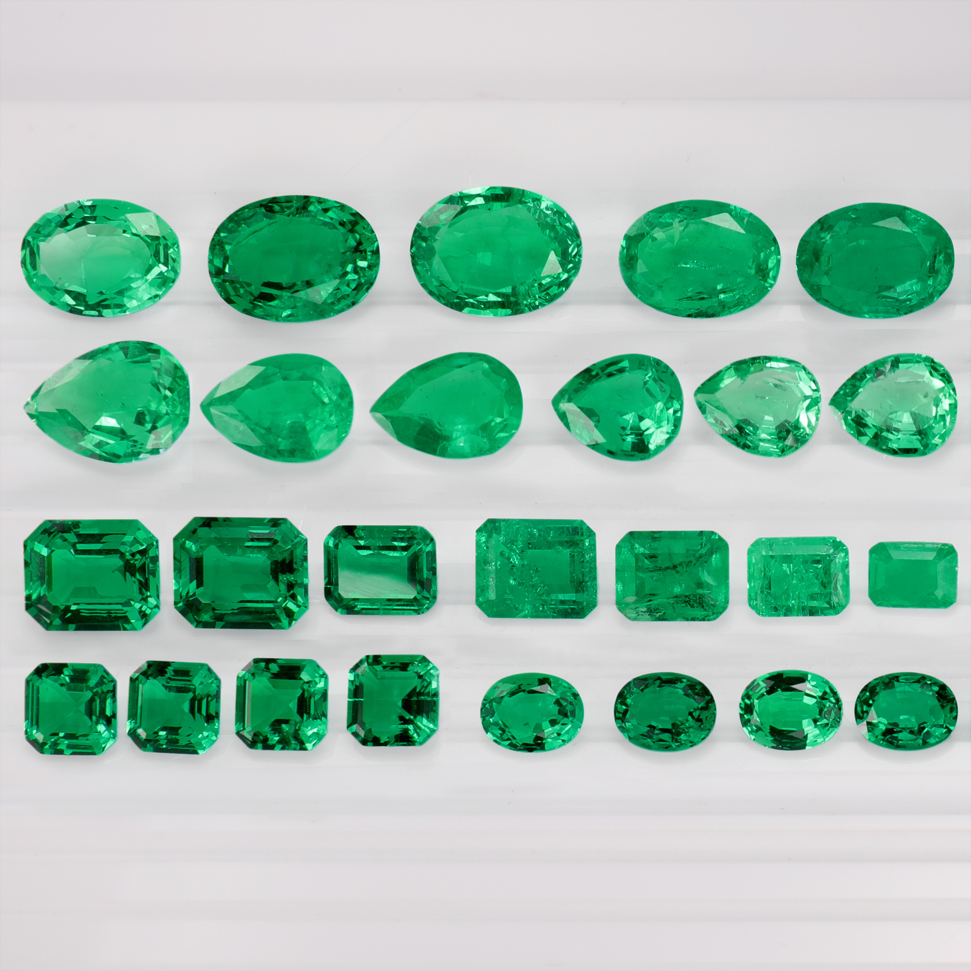 Hailer Jewelry wholesale price by carat GRA certified hydrothermal emerald colombian green lab grown emerald loose gemstones